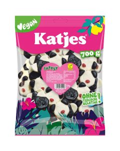 Katjes Tappsy 700g pandaer af skumsukker med lakrids og frugtgummi-n&aelig;ser