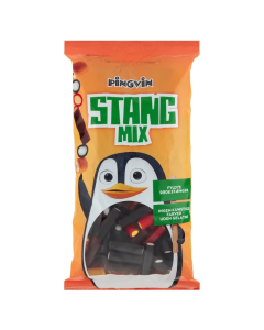 Pingvin Stang Mix Display 900g blanding af frugt- og lakridsst&aelig;nger